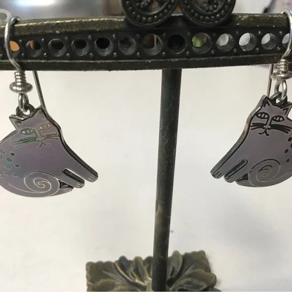 Laurel Burch “Keshire Cat” Earrings - Picture 2 of 5